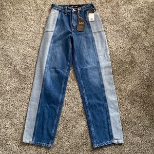 LEE VINTAGE MODERN High Rise Seamed Relaxed Stovepipe Jeans In Gemini